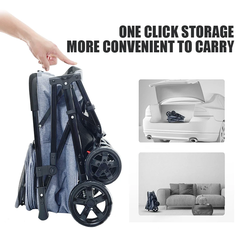 Luxury Easy Fold Removable Liner Storage Basket Pet Dog Strollor Buy