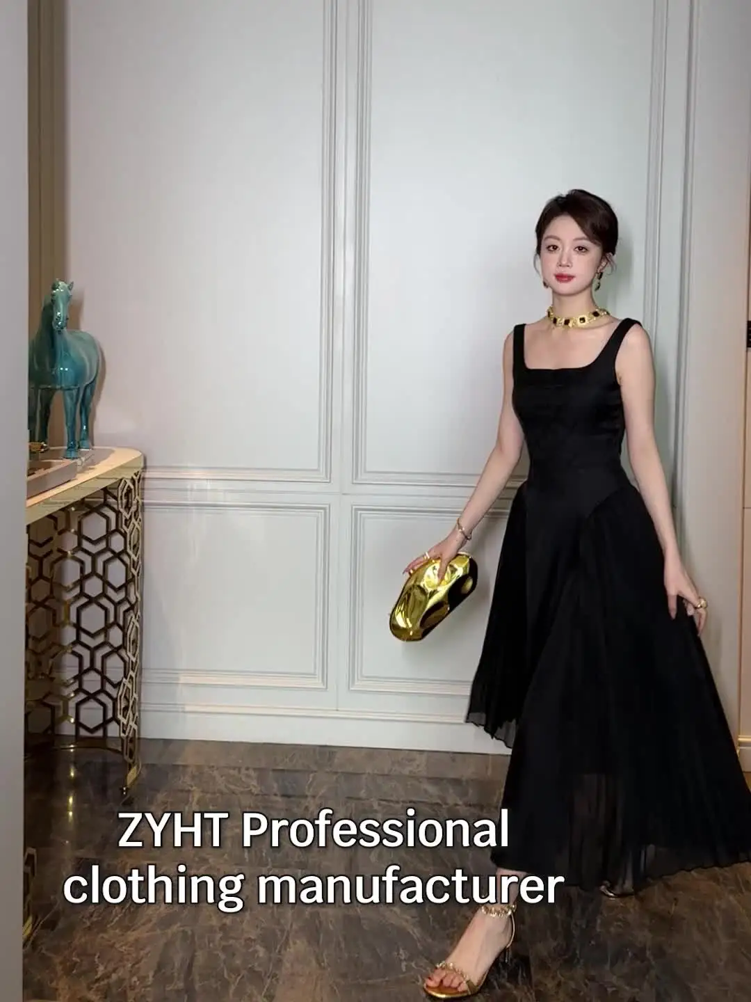 ZYHT 9831 Sleeveless Wool Linen Dress - Elegant & Sustainable