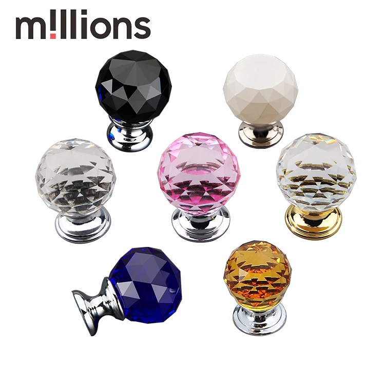 China Sale Decorative Custom Size Colorful Crystal Door Knob