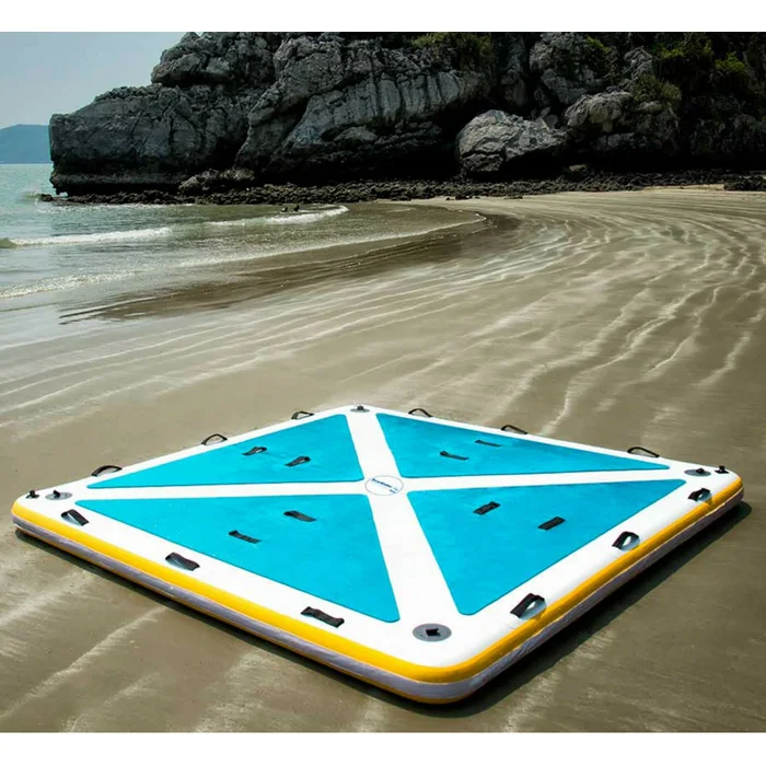 8x8 Feet Floating Island Inflatable Deck Water Raft Dock For Sales