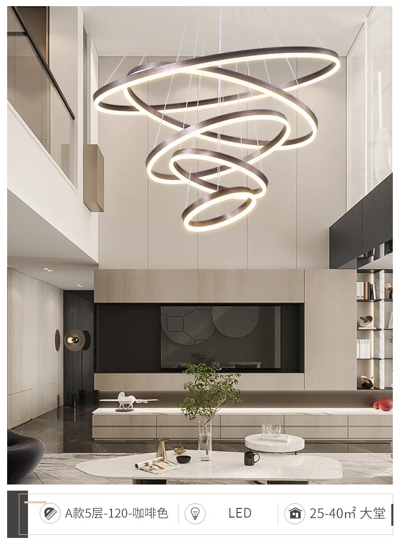 Aluminum 5 Tier Ceiling Lights European style living room villa hotel luxury modern classic vintage lobby chandelier