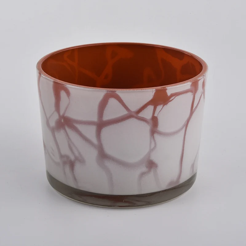 hand painting glass candle jar