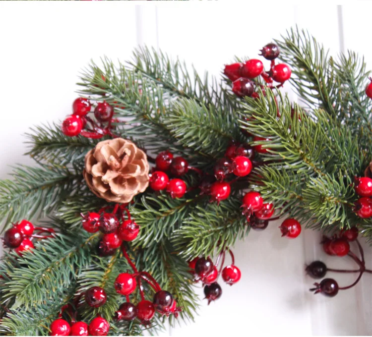 Artificial undecorated christmas wreath 45cm hanging door christmas Artificial undecorated christmas wreath 45cm hanging door christmas