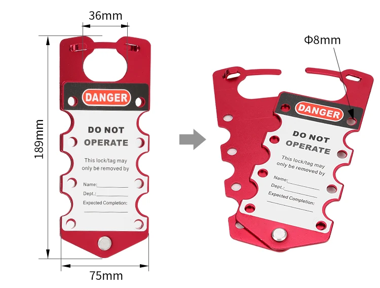 Multi-type Safety Aluminum Steel Lockout Hasp Lock Loto Tagout Device