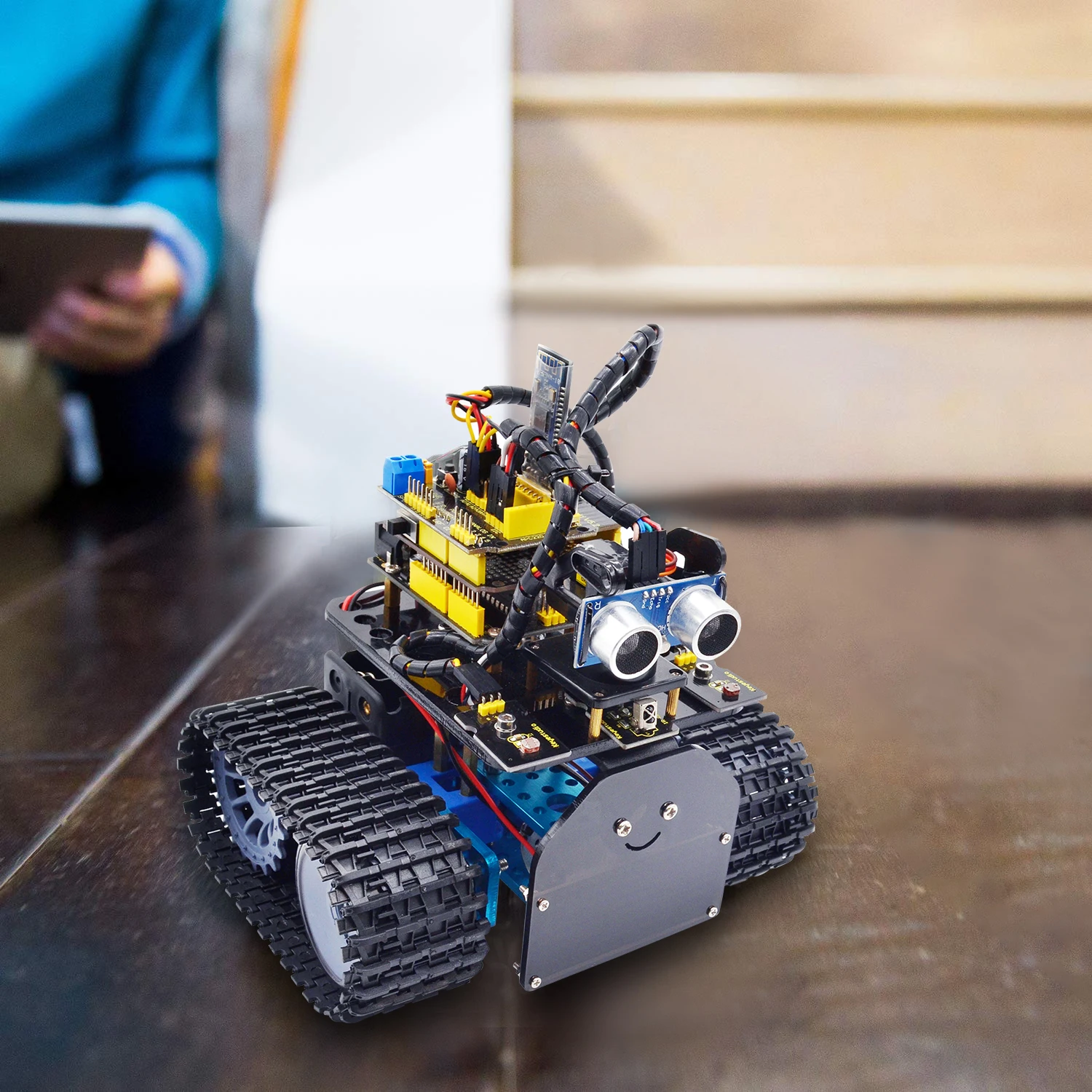 Keyestudio Diy Mini Tank V2.0 Smart Robot Car Kit For Arduino Robot ...