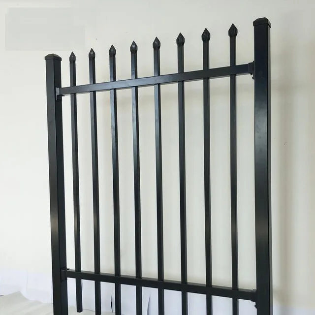 2.1mx2.4m powder coating black garrison fence