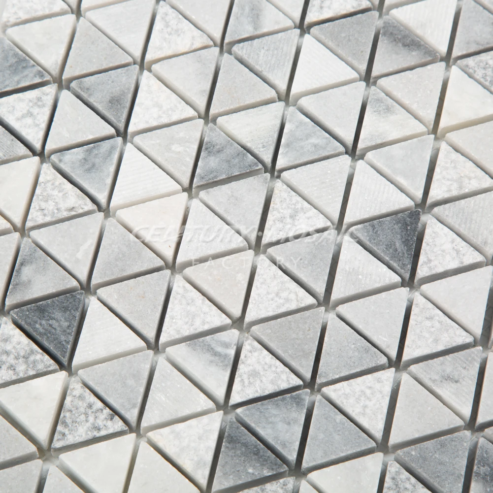 century mosaic tile rain clouds triangle marble mosaic