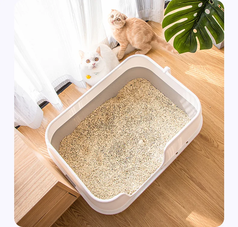 Closed Cat Litter Basin With Shovel Folding Drawer Type Plastic Abs