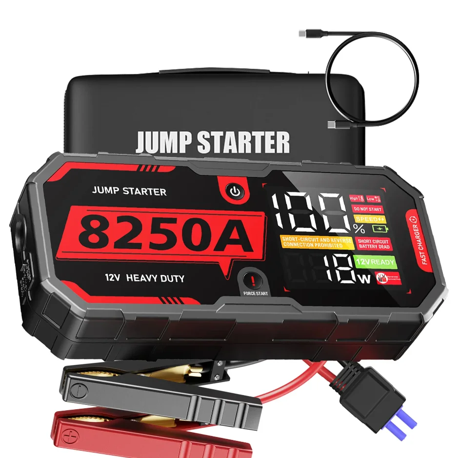 Close-up of 12V LiPo battery with integrated BMS and thermal sensor