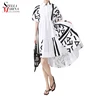 New Fashion Summer Hot Selling Geometrical Patterns Print Long Back Female Plus Size Casual Runway Woman Dress Dresses 5114