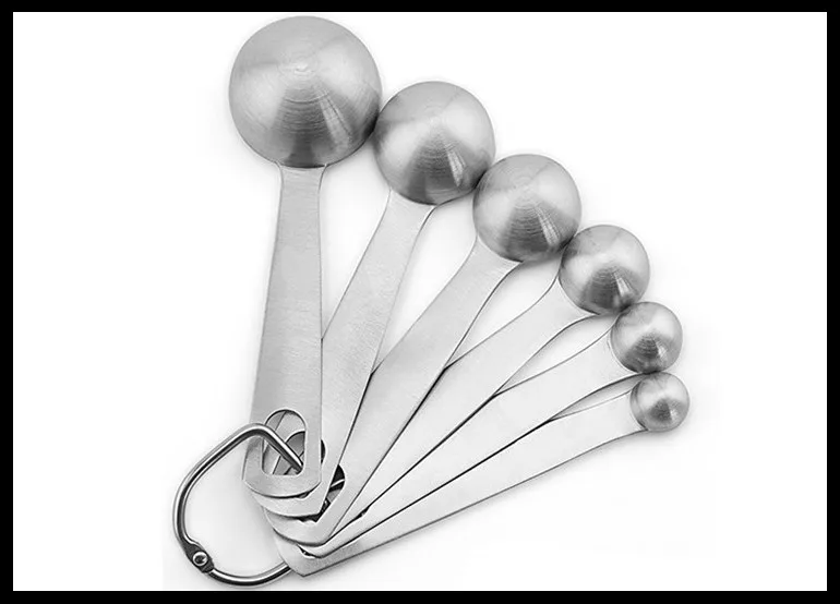 Hot Sale 6 Piece Stainless Steel Tbsp Tsp Ml Measuring Spoons And Cup
