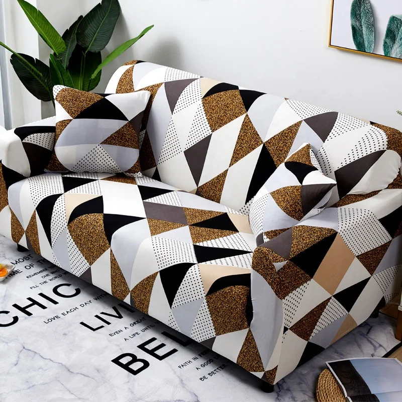 
Hot sale elastic sofa cover plain dyeing 1 /2/3/4 seat spandex stretch sofa cover 