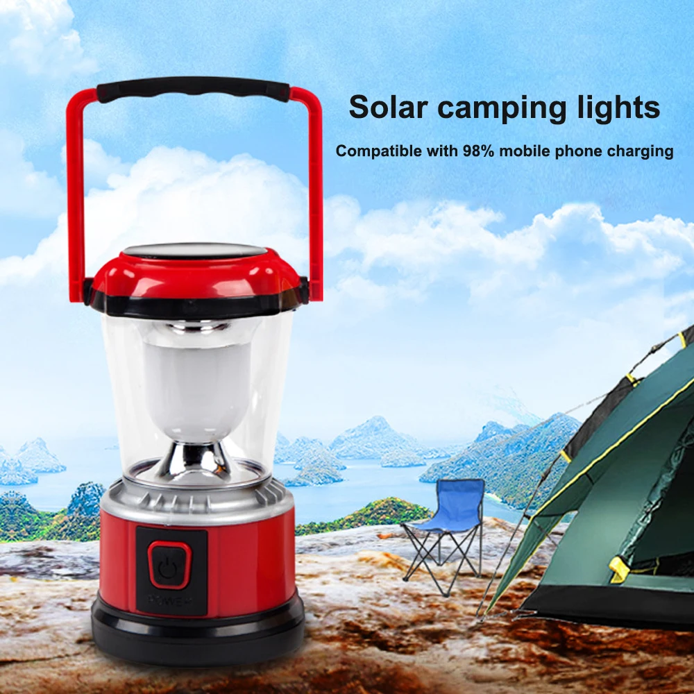 Portable Usb Rechargeable Multifunction Led Camping Light Solar Camping Light Camping Lantern