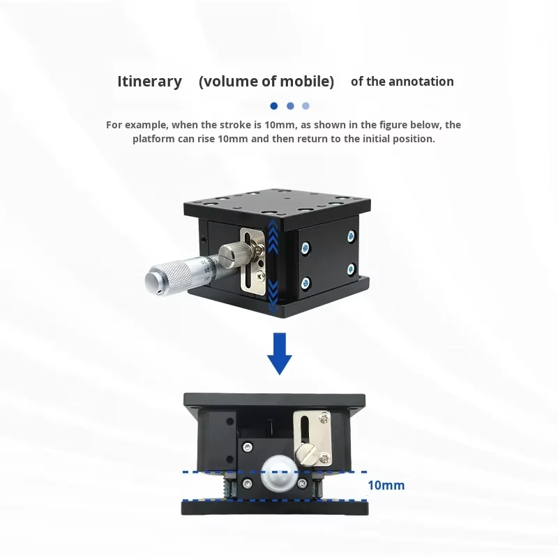 90 manual fine adjustment precision aluminum alloy sliding lifting table-12