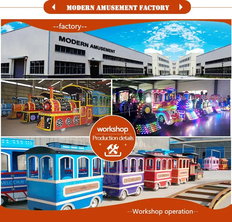 Funfair rides kids amusement trackless train electric mall train mini trackless