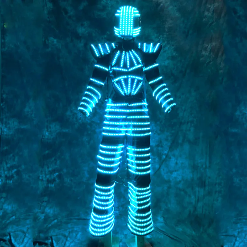 Stage Dance Performance Led Robot Costume David Guetta Led Robot Suit