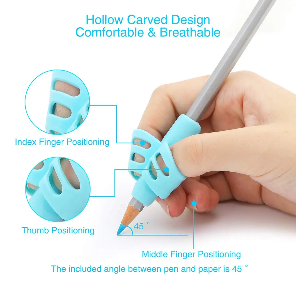 - BUSHIBU Children Pen Writing Aid Grip Set Posture Correction Tool for Kids Preschoolers Children,Hollow Ventilation Colorful 8PCS New Pencil Grips 