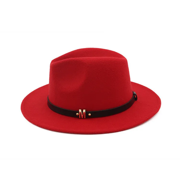 Chic M Felt Panama Hat Wool Wide Brim Fedora Trilby Hats For Women Men
