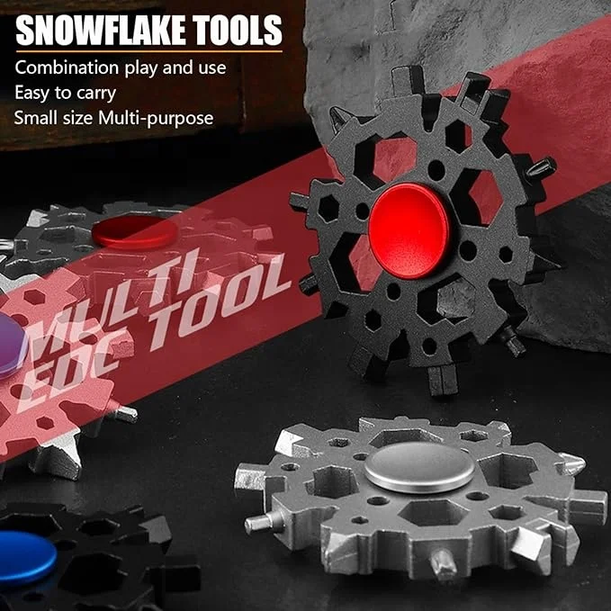 23in1 Snowflake Multitool Fidget Spinner Wrench Bottle Opener