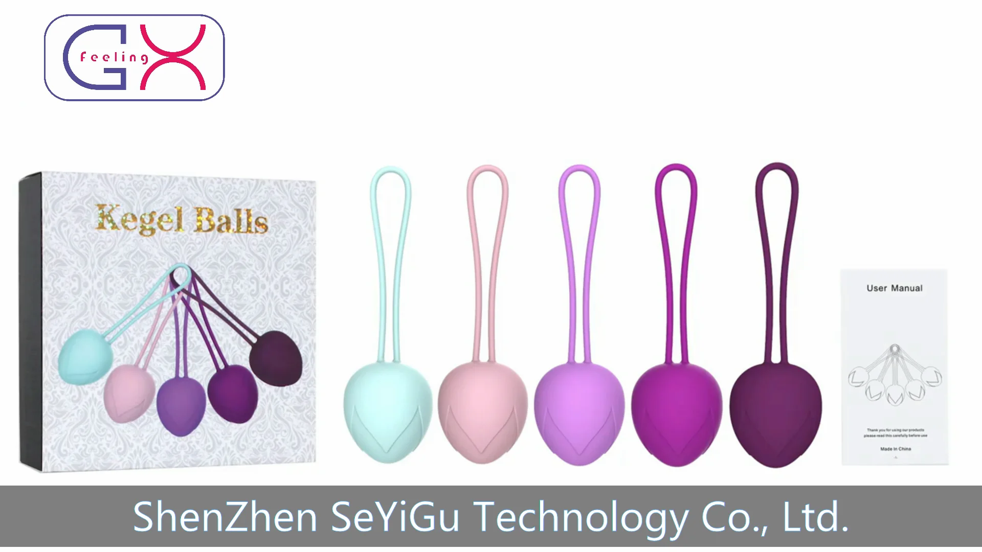 Silicone Vaginal Kegel Balls Exercise Weights Kit 5 Kegel Balls For