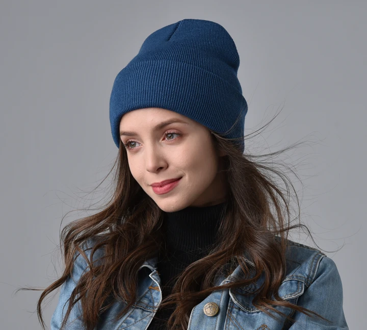 Super Quality 100% Acrylic Winter Warmly Custom Knitted Beanie Hat ...