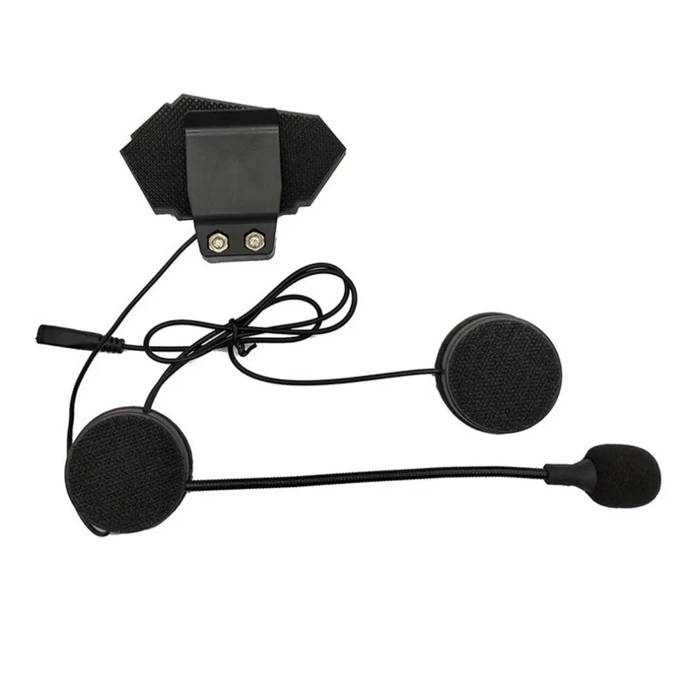 Motorcycle Bluetooth Headset Microphone Speaker Mic Headphones Helmet Interphone Intercom Soft Cable Accessory Noise canceling Handsfree Music Control 