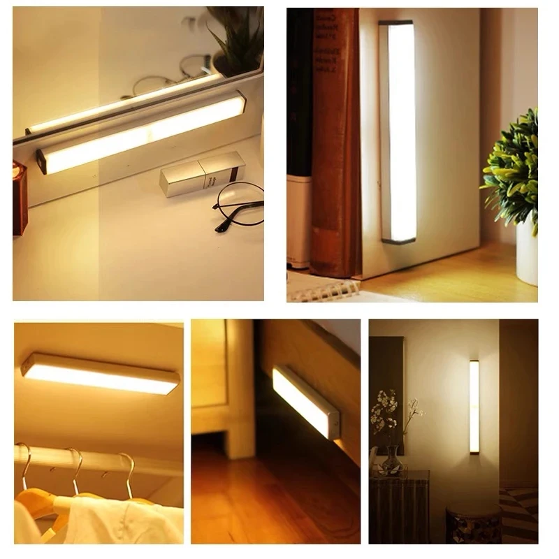 Motion Sensor Light Wireless LED Night Light Type C Rechargeable Light ...