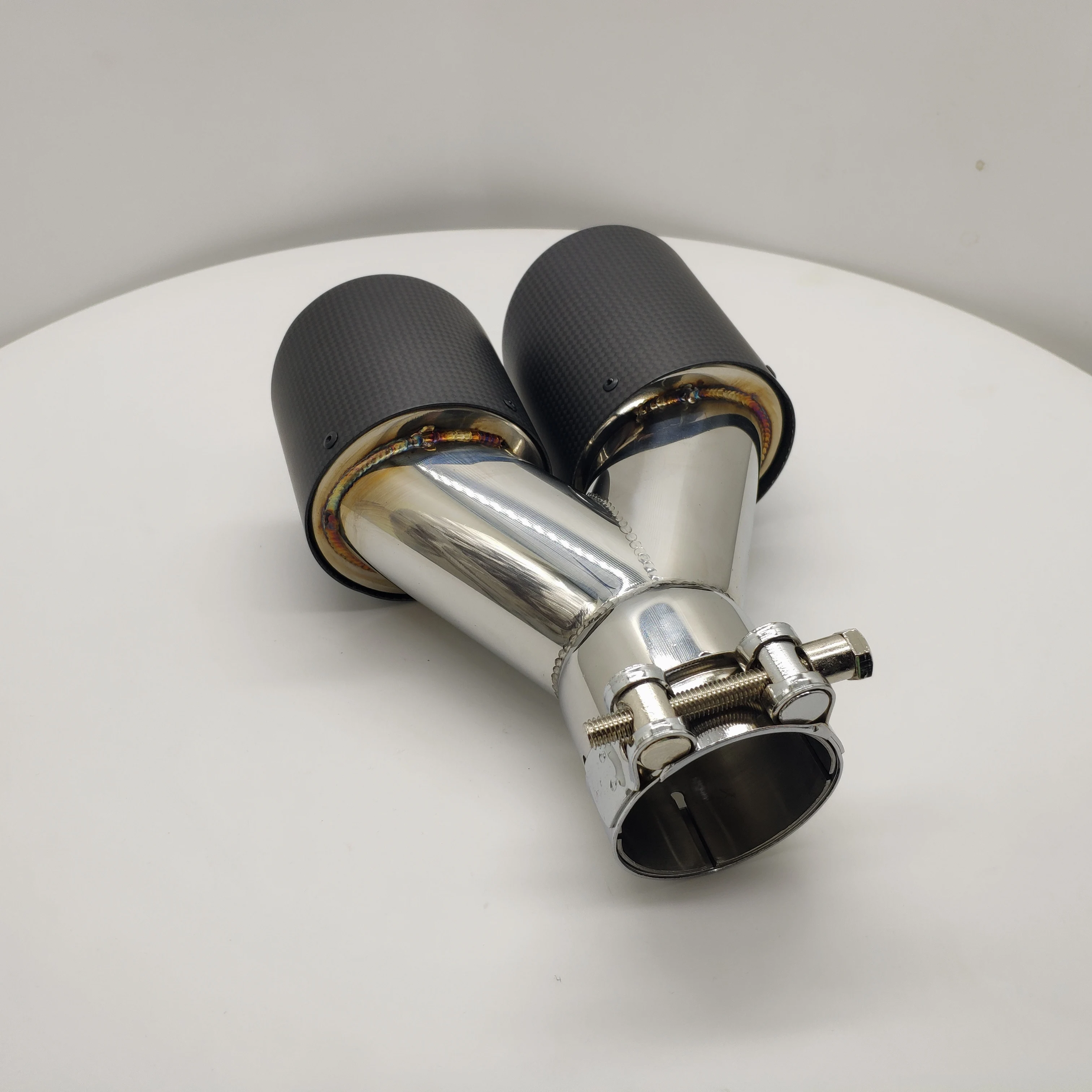 Ak Exhaust Parts Dual Carbon Fiber Exhaust Tip Muffler Pipe Tip Buy