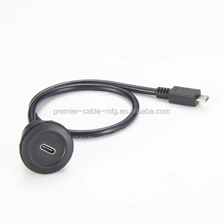 Round-Port USB-C to Micro-B Cable Screwable Type C Female to Micro USB Male Cable - ANKUX.COM