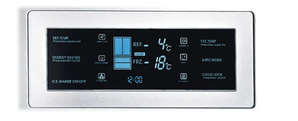 smad 36 width french stainless steel door inverter refrigerator