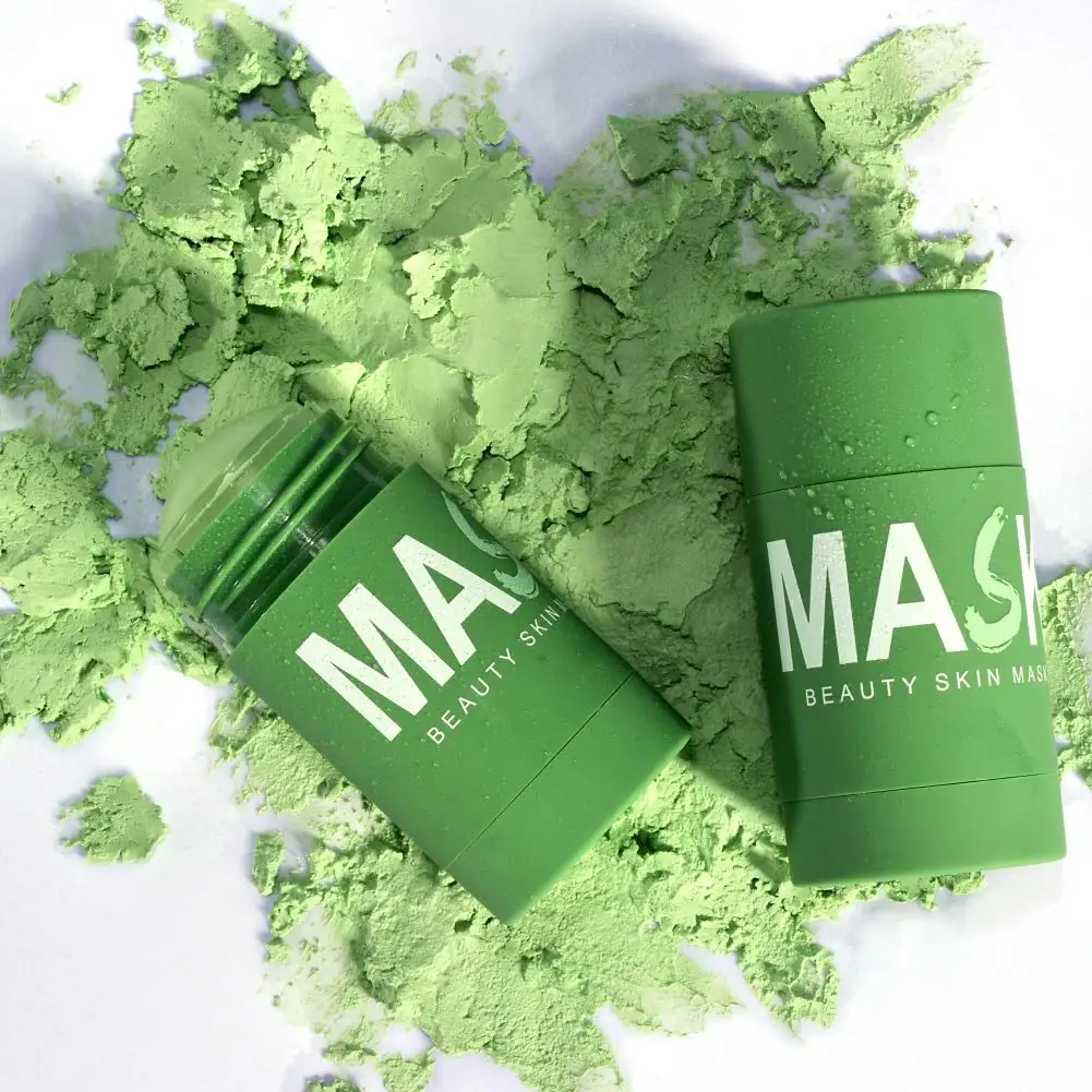 green mask stick tea cream facial oem face skincare mini label