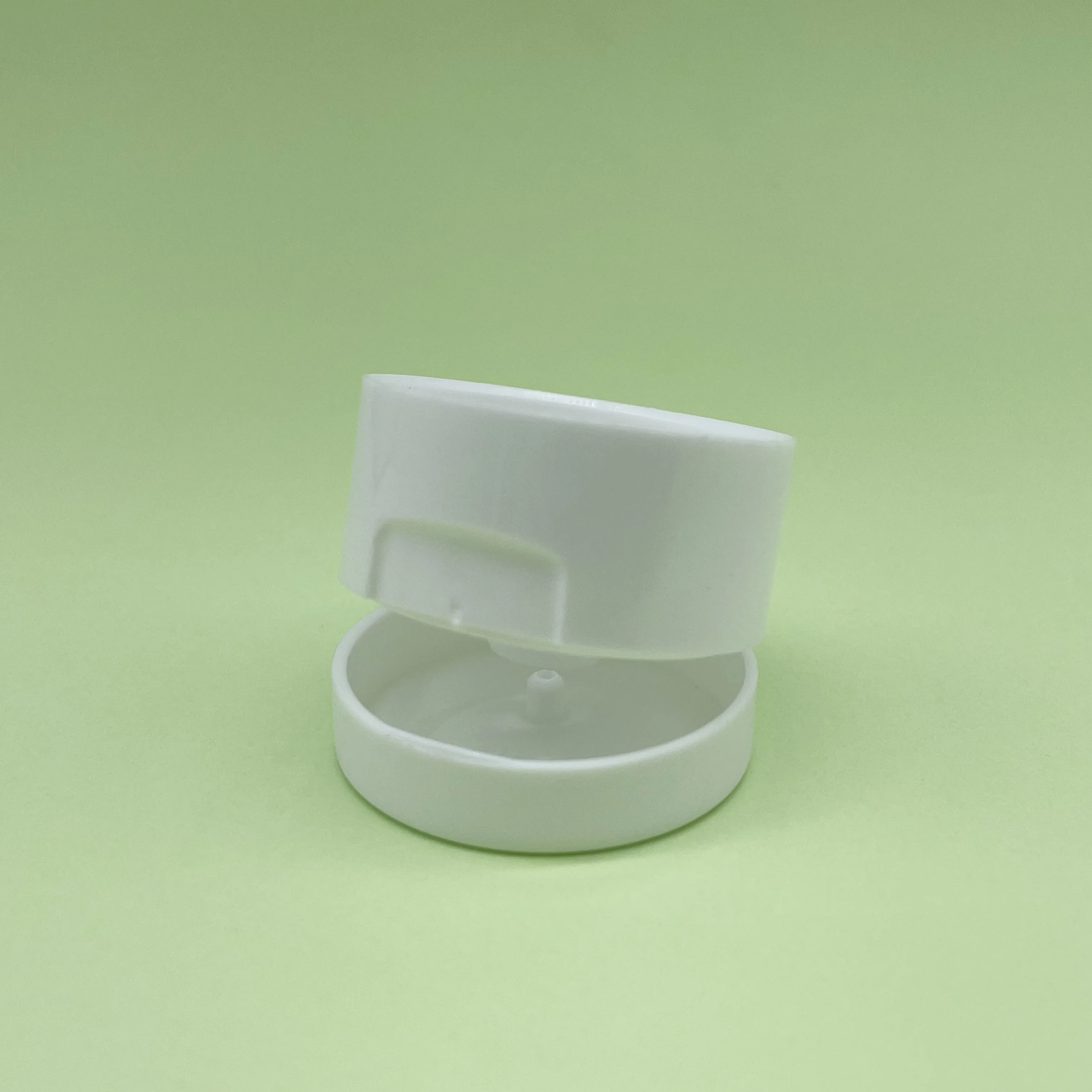 28mm white plastic flip top cap for bottles lotion hand cream smooth surface bottle screw cap-28