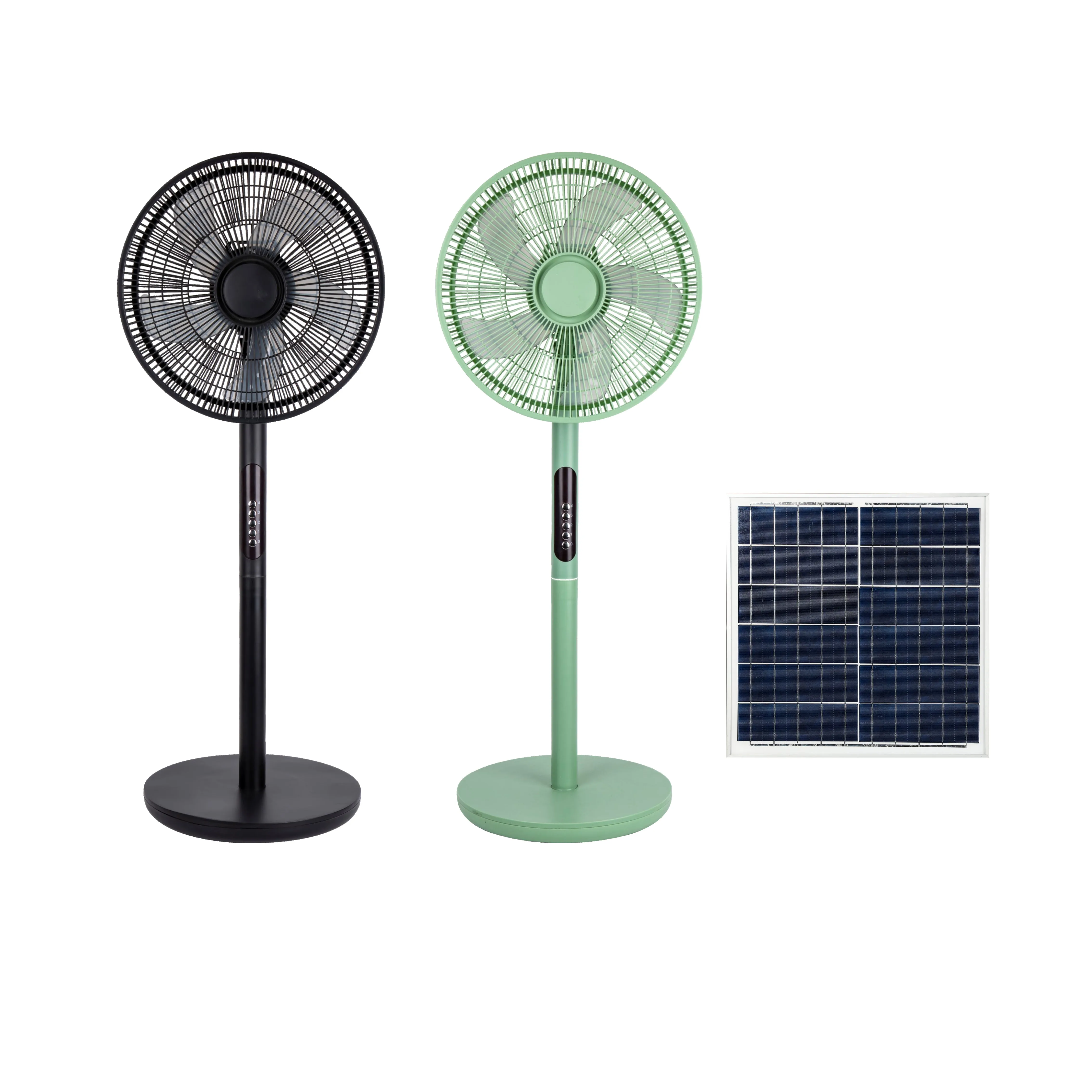 16inch Solar Fan Solar Rechargeable Fan With Solar Panel Pedestal Fan ...