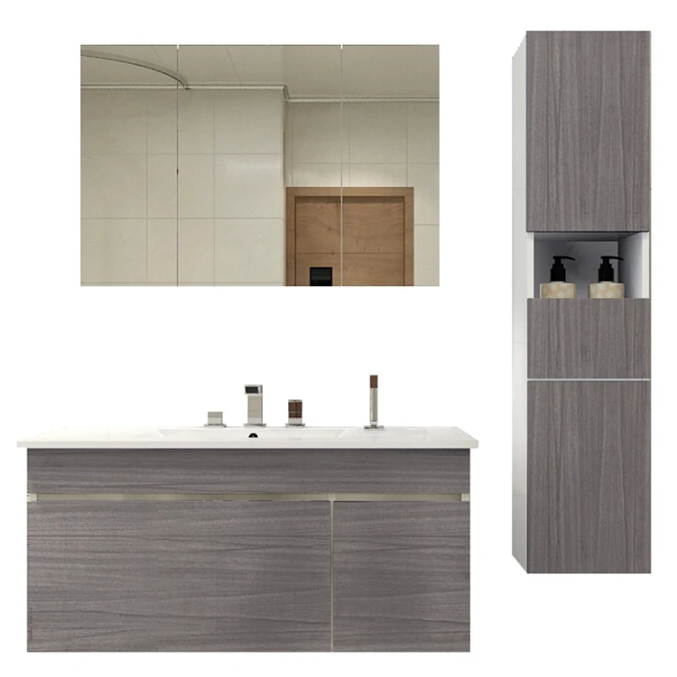 High Grade Wholesale Apartment Solid Wood Modern Bathroom Vanity Cabinet