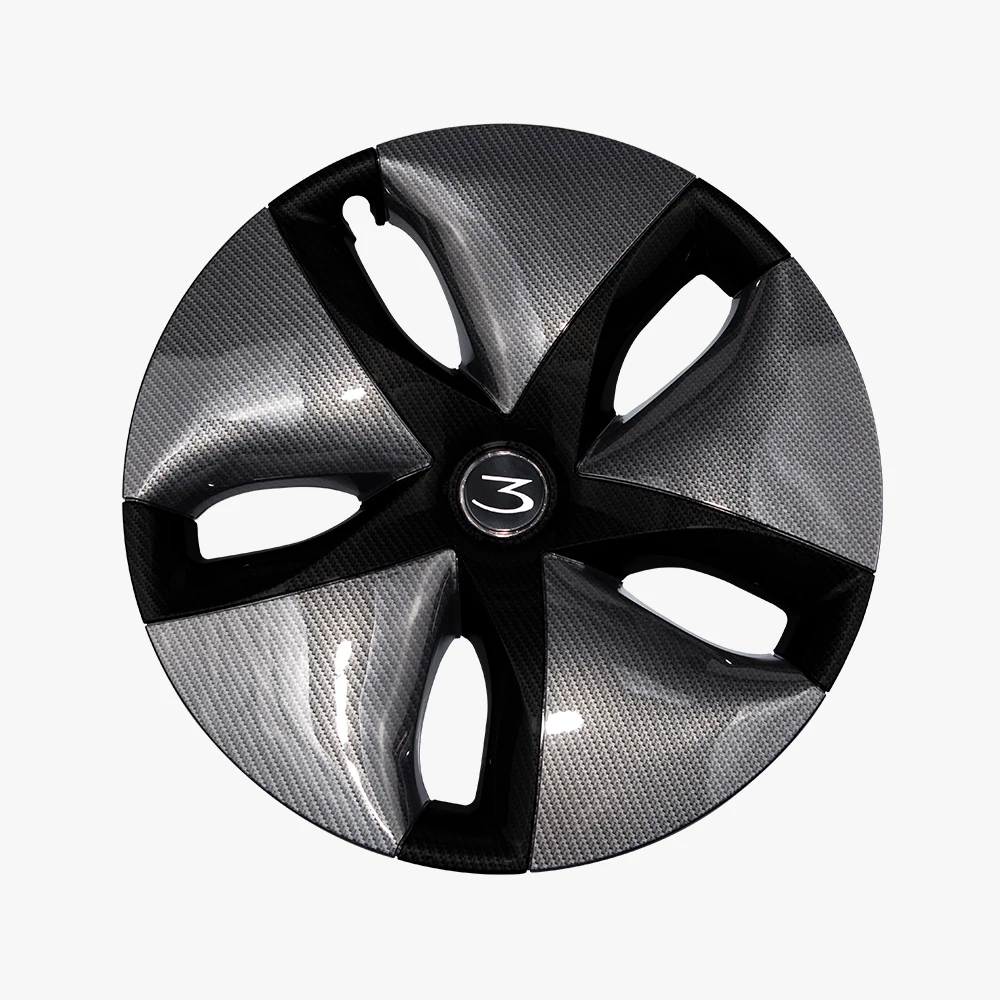 Cybertruck Style Carbon Fiber Aero Hubcap 18" Full Wheel Cover For