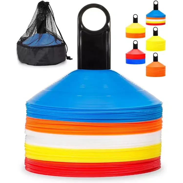 Soccer Cones Agility Training Disc Cone With Carry Bag And Holder For