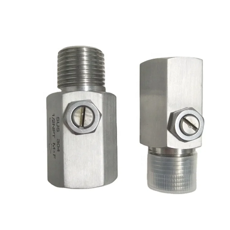 1/2 Male To Female Npt Stainless Steel Adjustable Pressure Gauge