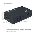 シングルrj45 cat5e/6を介した60m hdmiトランスミッターエクステンダーは、1080p送信者と受信者をサポートします