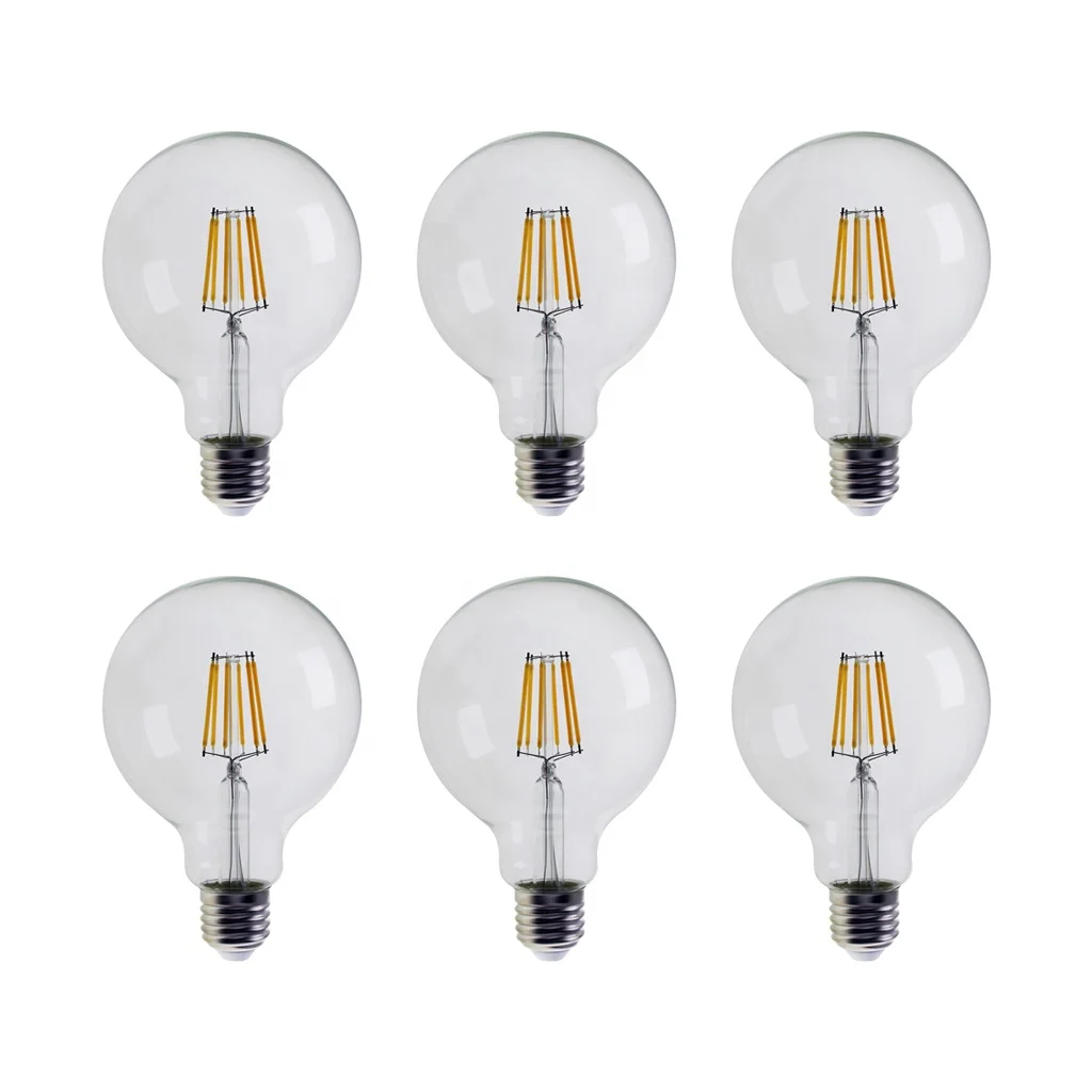 High Brightness Cheap  G95 6W E27 Led Filament Bulb For Party Decoration