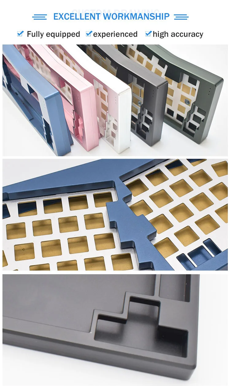 Tkl Artryl Machining Stainless Steel Metal Aluminum Kit Brass Cnc Keyboard Case Manufactur Parts