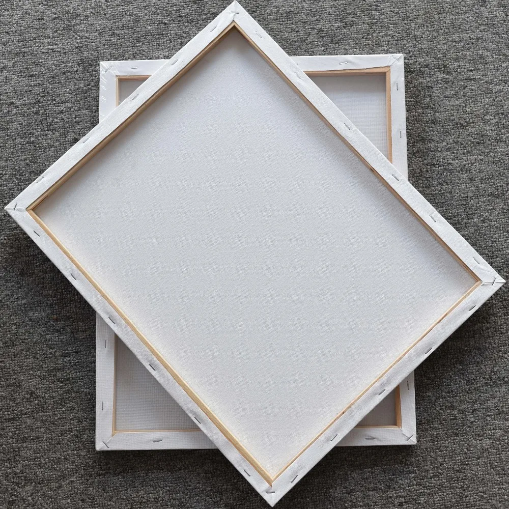 Panneau de toile vierge blanche, toile 100% coton pour peinture acrylique, peinture à l'huile et