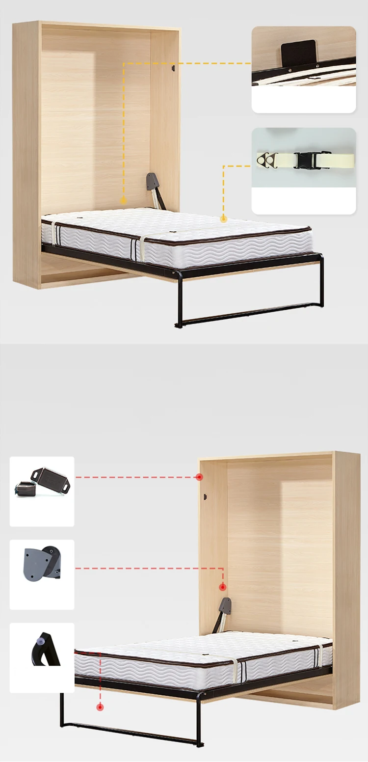 Modern Hidden Storage Bed Frame Metal Hardware Designs For Save Space ...