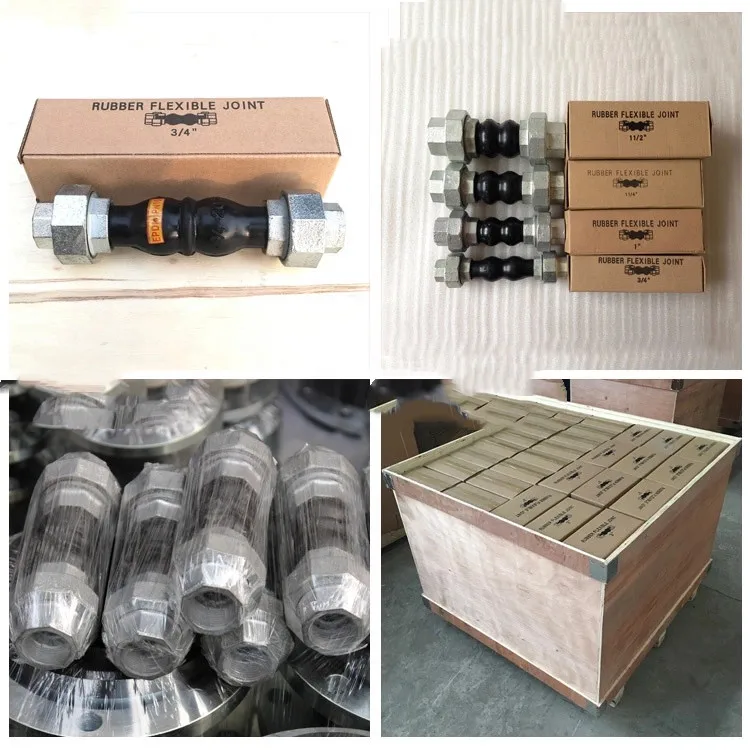 Well sealed pipe floating flange expansion rubber thread joint