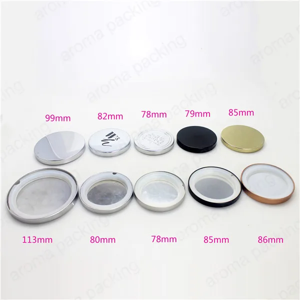Silver Gold Metal Lids For Candle Jar With Customized Size And Color