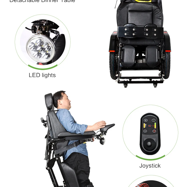 Cheap Motorized Power Lying and Standing up Wheelchair for Disabled