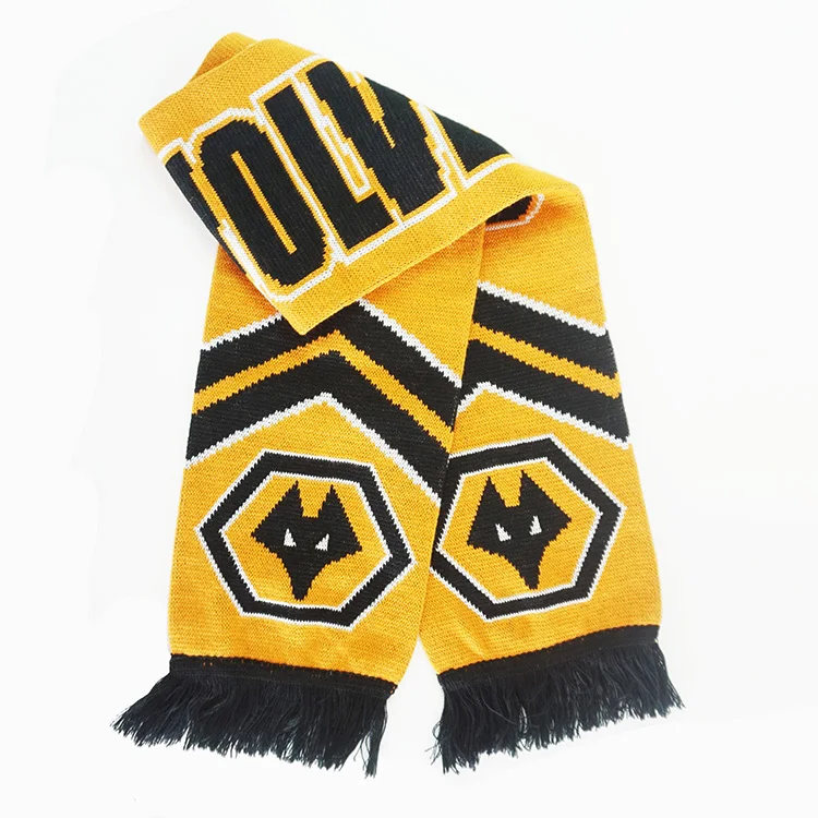 New Fashion Custom Promotional Winter Sports Football Scarf Soccer