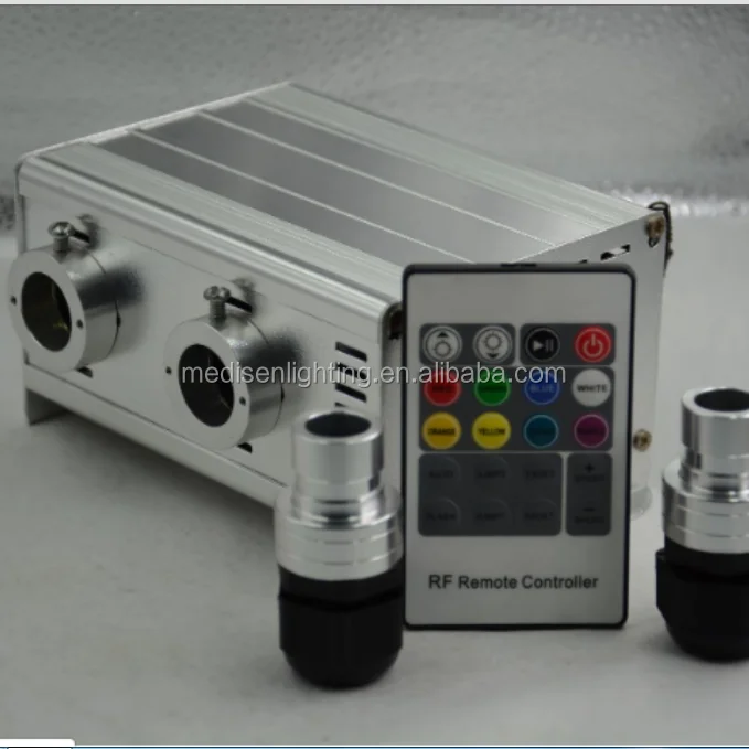 7w 2port  shooting star+twinkle rgbw fiber optic light source engine 220v for india market