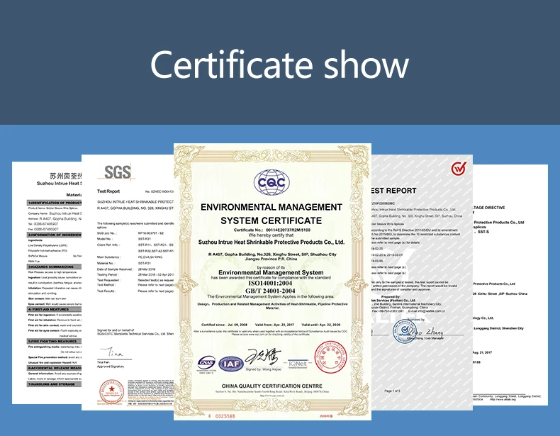 Certificate show