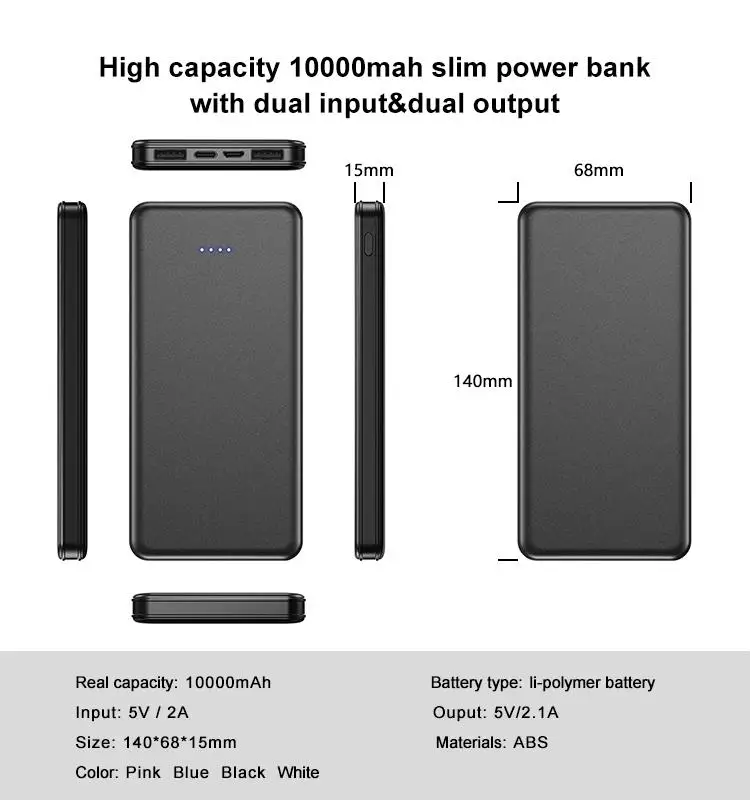 Power Station New Smart Promotional Power Bank 10000mAh Keychain Power Banks for iPhone