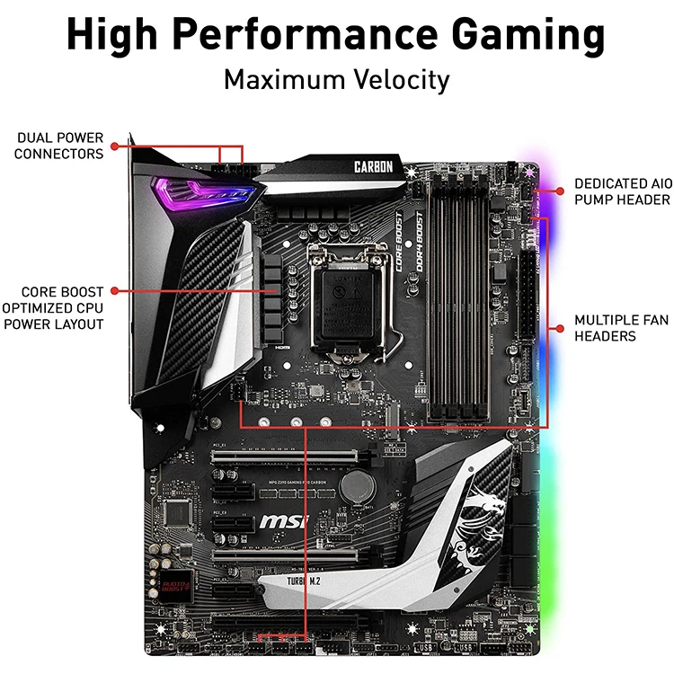 MSI MPG Z390 Gaming PRO Carbon - High-Performance Motherboard